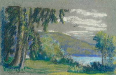 Landscape from A.B. Davies book, edition -3, 50 by Arthur Bowen Davies